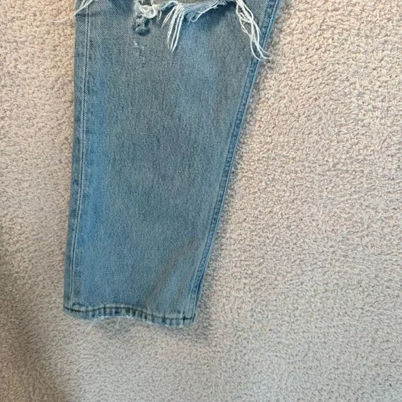 Agolde Jeans Womens Size 26 (26 x 26) Riley High Rise Straight Crop Light Denim - Picture 5 of 11